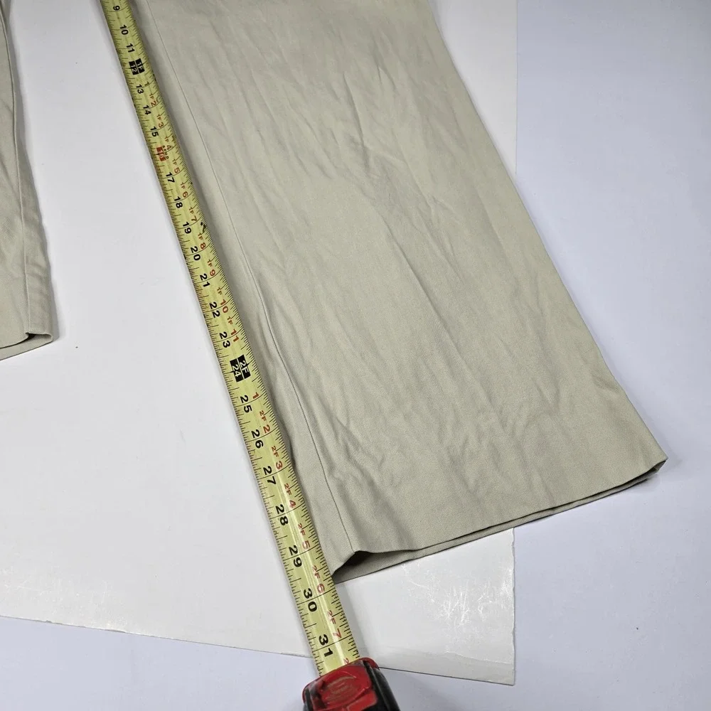 Tommy Bahama Pants Mens 34x32 Khaki Silk Cotton Herringbone Straight Chino 34